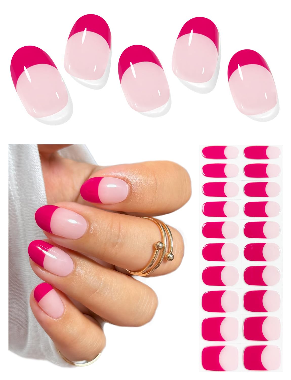 Pink French Tip Nails