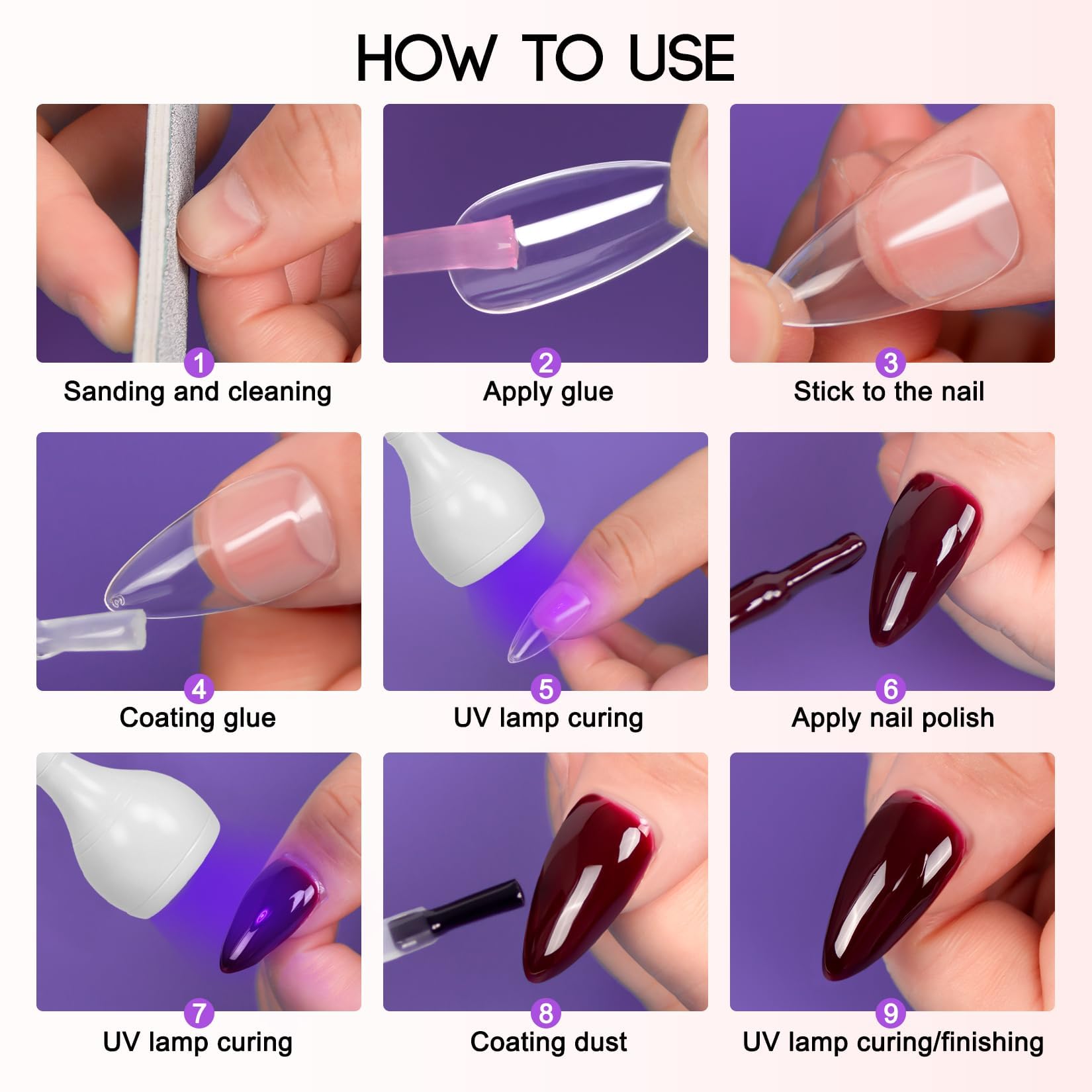 AORAEM Nail Lamp LED Nail Manicure Dryer Curing Light with Black Gooseneck and Clamp for Gel Nails