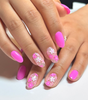 Summer hot Pink Nails