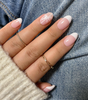White Bow French Gel Nail Strips