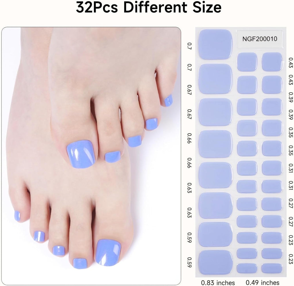 Baby Blue Toe nails