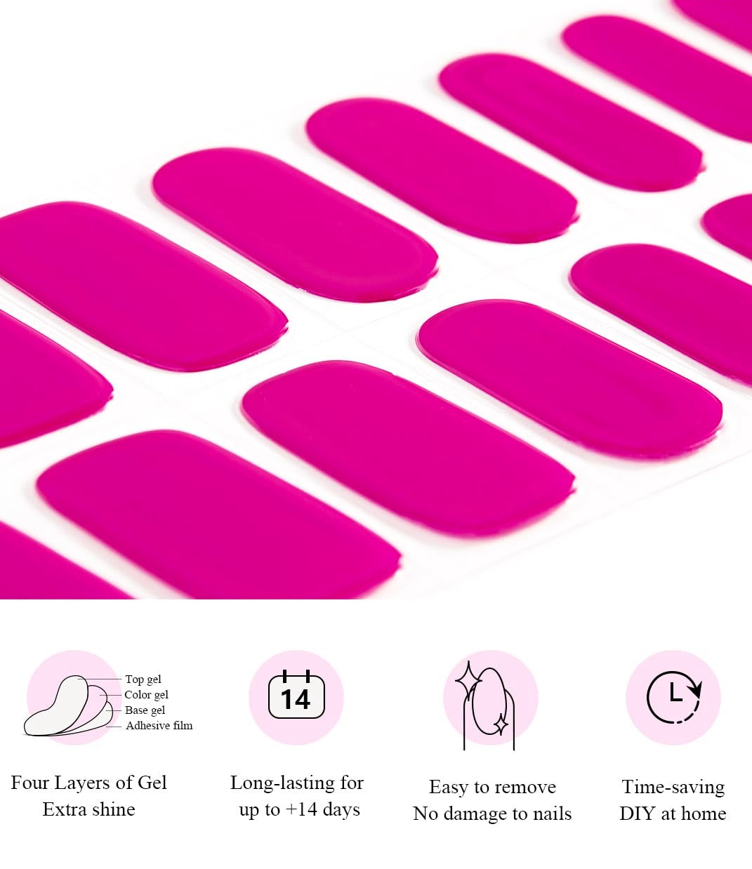 Hot pink nails