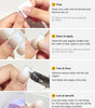 White Bow French Gel Nail Strips