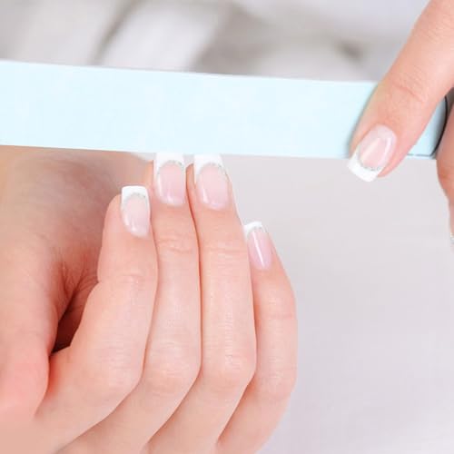 Semi Cured Gel Nail Strips Salon-Quality DIY Nails With 20 Semi Cured Gel Strips And UV Gel Stickers For Gradient Pink And Glitter Designs UV Light For Gel Nail Required