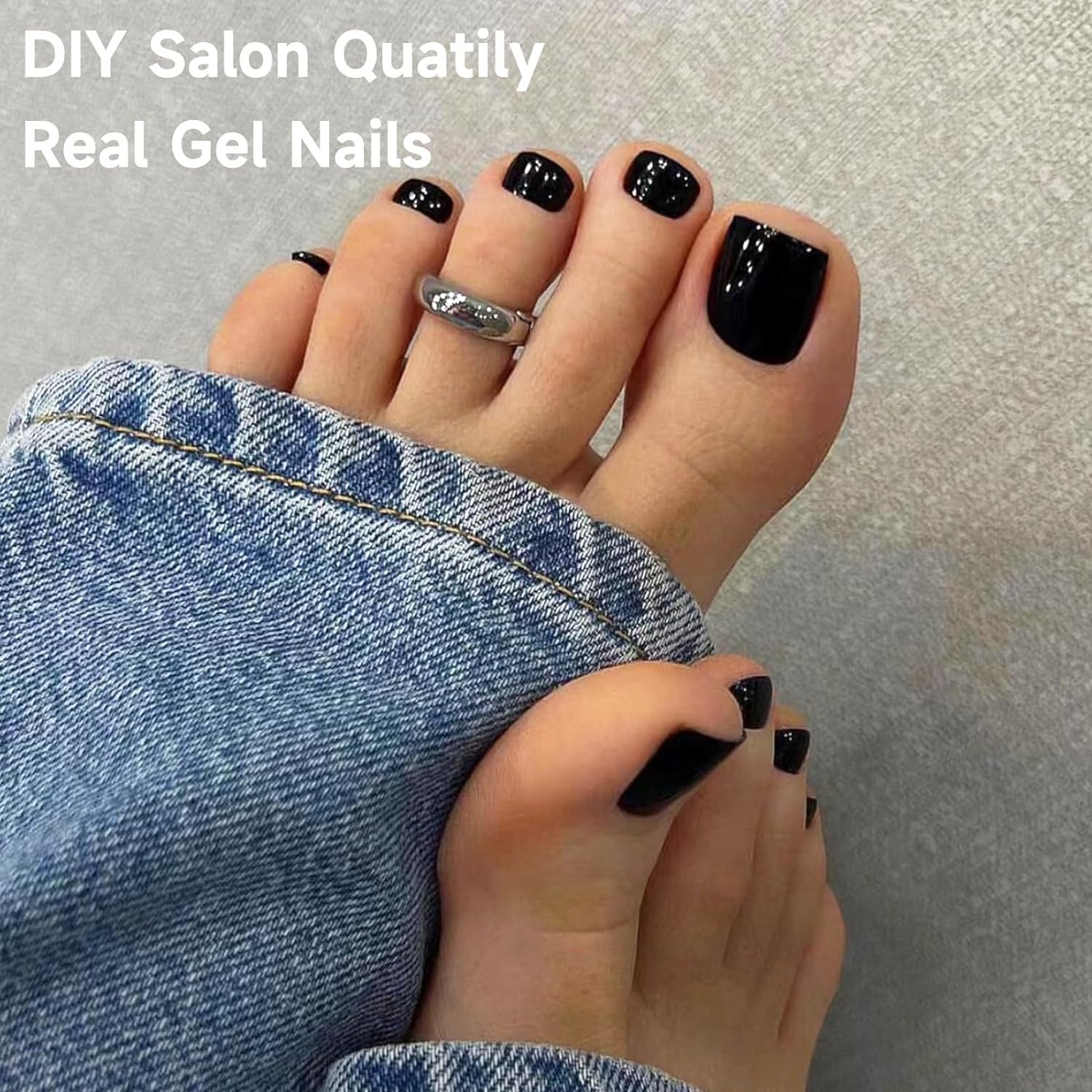 Black Toe Nail Strips