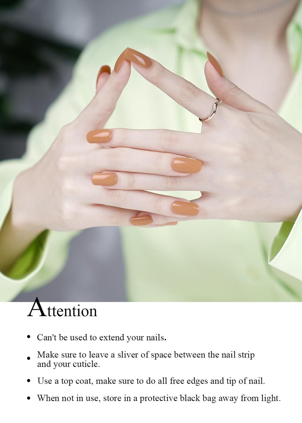 Sandy Brown Gel Nail Strips