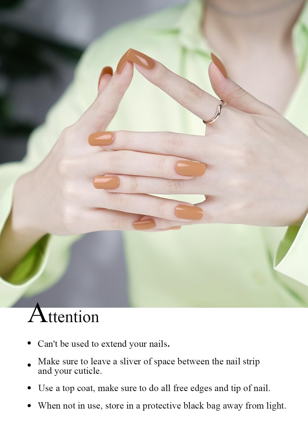 Sandy Brown Gel Nail Strips
