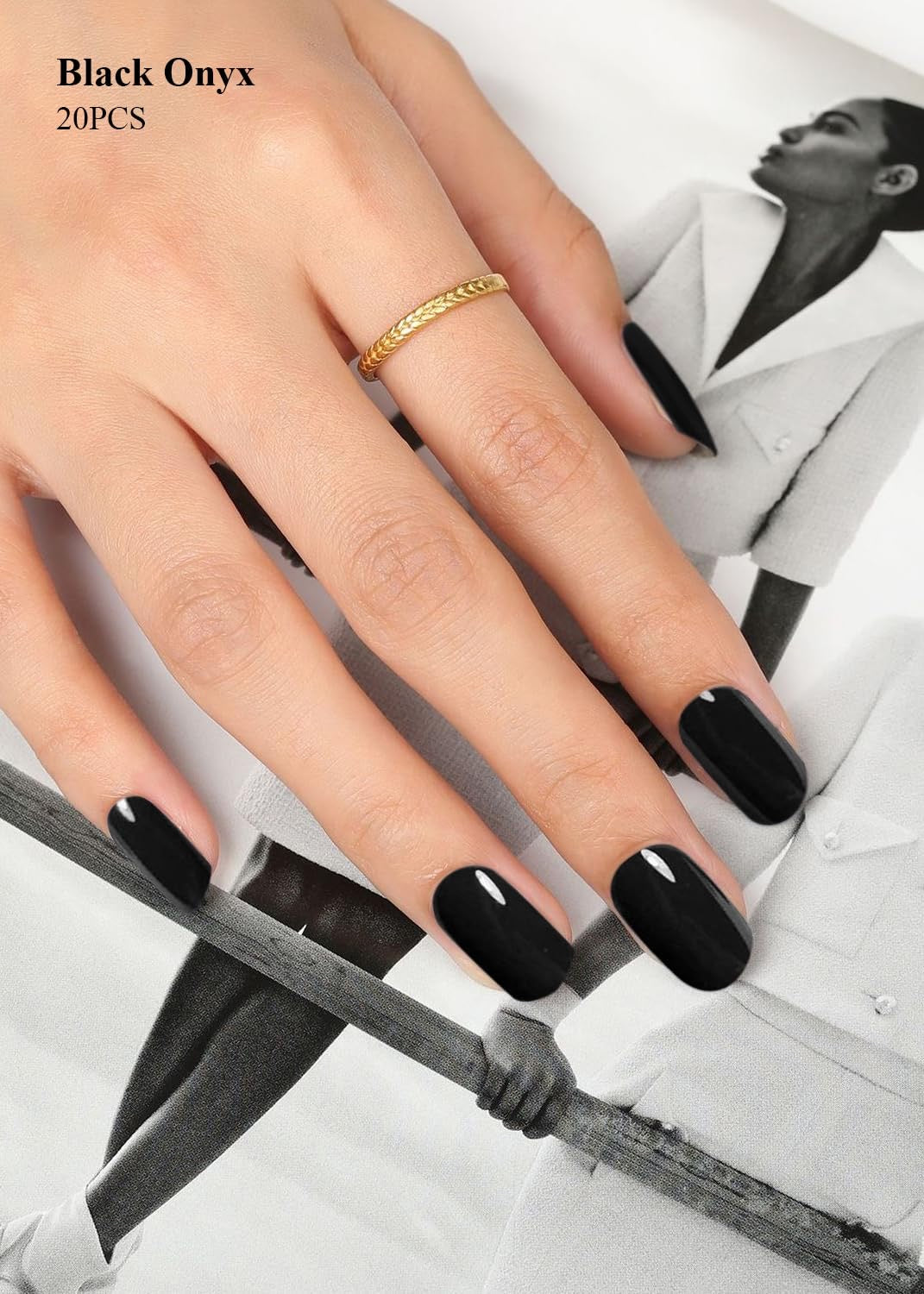 Oynx Black Gel Nails Strips