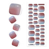 Semi Cured Gel Pedi Strips Glossy Gel Toenail Stickers Semi-Cured Gel Pedicure Strips Long Lasting Gel Pedicure Nail Wraps Sticker Salon Nails at Home Requires UV Light Pedicure Kit