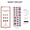 Semi Cured Gel Pedi Strips Glossy Gel Toenail Stickers Semi-Cured Gel Pedicure Strips Long Lasting Gel Pedicure Nail Wraps Sticker Salon Nails at Home Requires UV Light Pedicure Kit