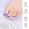 Semi Cured Gel Pedi Strips Glossy Gel Toenail Stickers Semi-Cured Gel Pedicure Strips Long Lasting Gel Pedicure Nail Wraps Sticker Salon Nails at Home Requires UV Light Pedicure Kit