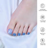 Semi Cured Gel Pedi Strips Glossy Gel Toenail Stickers Semi-Cured Gel Pedicure Strips Long Lasting Gel Pedicure Nail Wraps Sticker Salon Nails at Home Requires UV Light Pedicure Kit