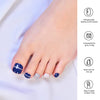 Semi Cured Gel Pedi Strips Glossy Gel Toenail Stickers Semi-Cured Gel Pedicure Strips Long Lasting Gel Pedicure Nail Wraps Sticker Salon Nails at Home Requires UV Light Pedicure Kit