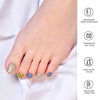 Semi Cured Gel Pedi Strips Glossy Gel Toenail Stickers Semi-Cured Gel Pedicure Strips Long Lasting Gel Pedicure Nail Wraps Sticker Salon Nails at Home Requires UV Light Pedicure Kit