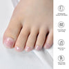 Semi Cured Gel Pedi Strips Glossy Gel Toenail Stickers Semi-Cured Gel Pedicure Strips Long Lasting Gel Pedicure Nail Wraps Sticker Salon Nails at Home Requires UV Light Pedicure Kit