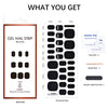 Semi Cured Gel Pedi Strips Glossy Gel Toenail Stickers Semi-Cured Gel Pedicure Strips Long Lasting Gel Pedicure Nail Wraps Sticker Salon Nails at Home Requires UV Light Pedicure Kit