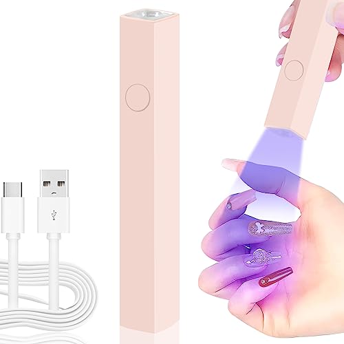 Mini UV LED Nail Lamp for Gel Nails, Handheld UV Light for Nails,USB Nail Dryer for Fast Curing, Portable Gel LED UV Nail Lamp for Nails,for DIY at Home Nail Salon