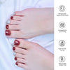 Semi Cured Gel Pedi Strips Glossy Gel Toenail Stickers Semi-Cured Gel Pedicure Strips Long Lasting Gel Pedicure Nail Wraps Sticker Salon Nails at Home Requires UV Light Pedicure Kit