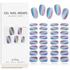 EBANKU 32PCS Cured Gel Nail Strips Real Nail Polish Strips Wraps Long-Lasting Waterproof Gel Nail Polish Wraps Full Wrap Gel Nail Art Stickers UV/LED Lamp Required (Gradient Wine)