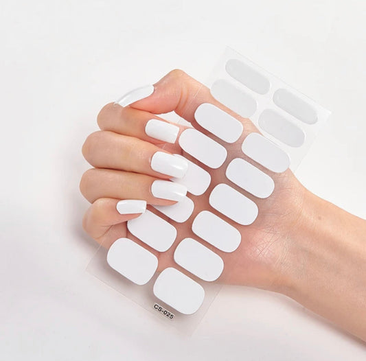 Ivory White Gel Nail Strips: Elegant and Long-Lasting