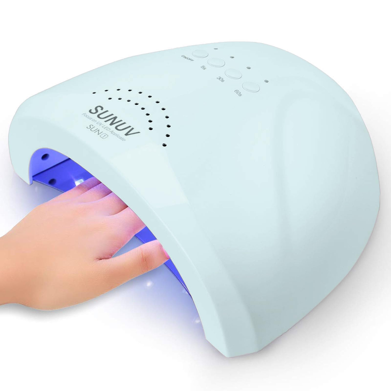 SUNUV 48W UV Light for Gel Nails, UV Dryer for Gel Polish with 3 Timer Settings Professional LED Nail Lamp Art Tools Auto Sensor SUNone Pink