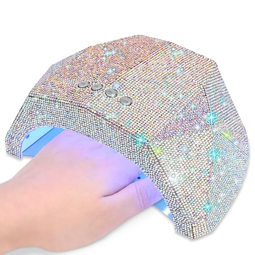 TOLANSI UV LED Nail Lamp Sparkling Rhinestones Professional Nail Dryer LED Nail Light 48w DIY Nail Art Flash Curing Lamp for UV Gel Gel Nail Polish