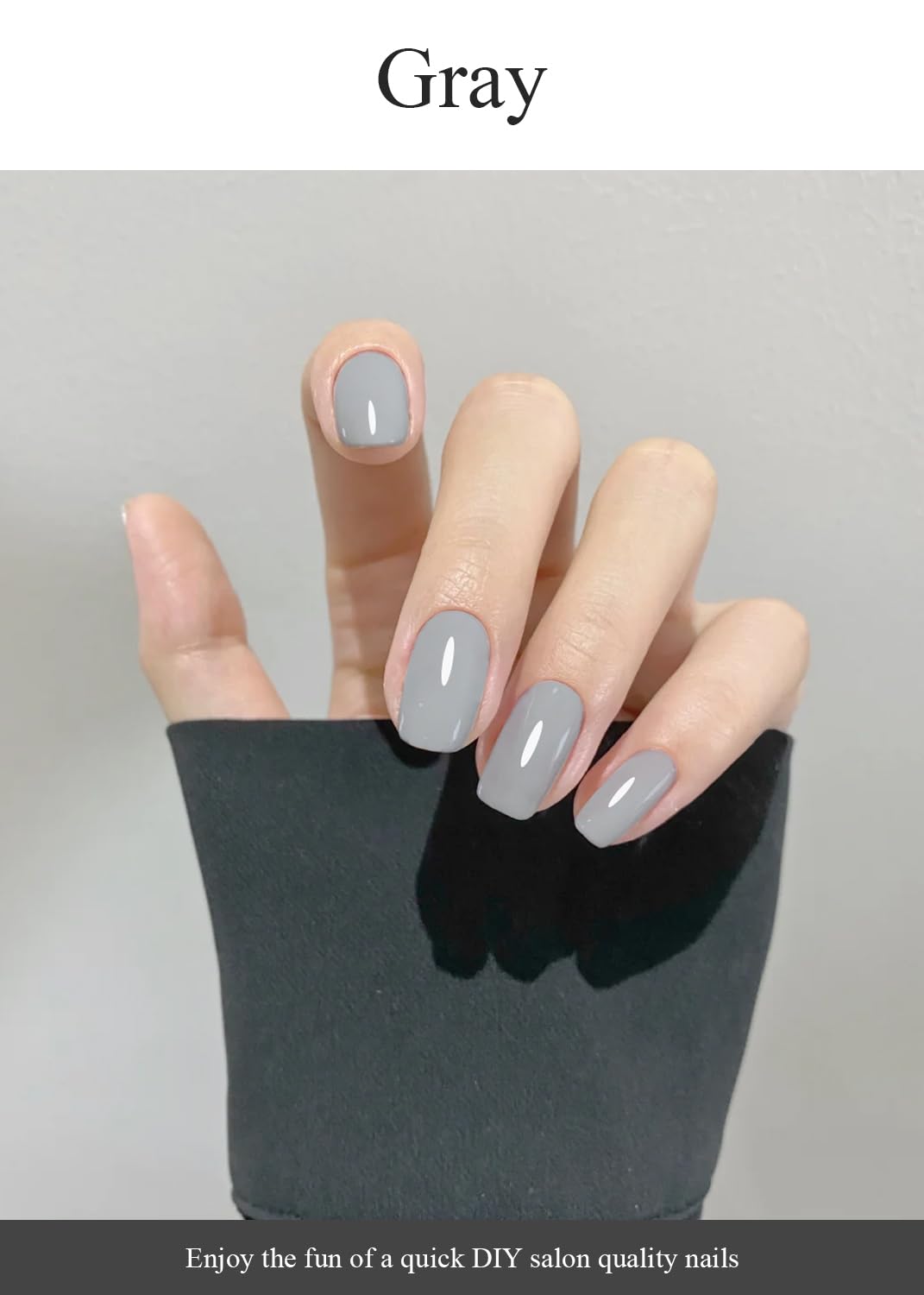 Semi Cured Gel Nail Strips (Clear), Transparent, 20 Pcs Gel Nail Wraps, Stickers, UV Light Required, Salon Quality, Long Lasting