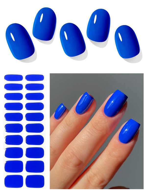 Blue Gel Nail Strips