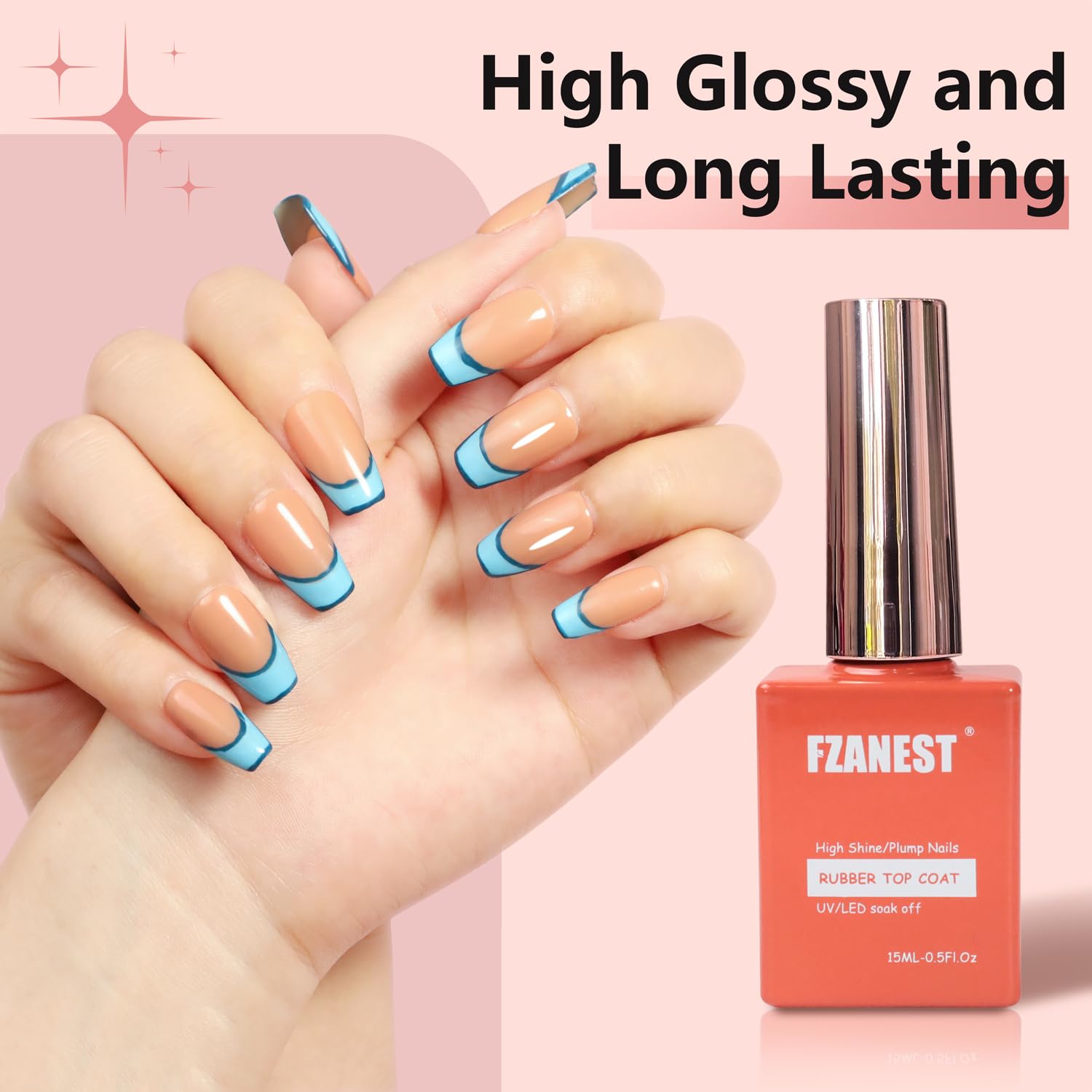 Ultra Shine Rubber Gel Top Coat – 15ml No-Wipe, Plumping & Strengthening Finish