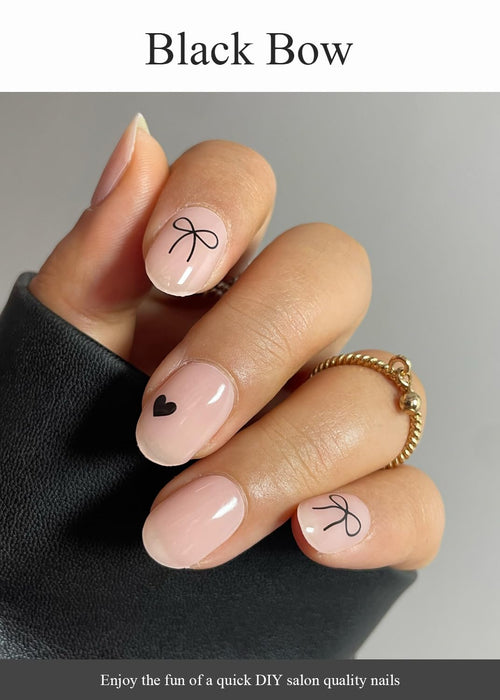 Black Bow Nails