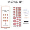 Semi Cured Gel Pedi Strips Glossy Gel Toenail Stickers Semi-Cured Gel Pedicure Strips Long Lasting Gel Pedicure Nail Wraps Sticker Salon Nails at Home Requires UV Light Pedicure Kit