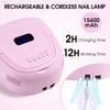 Rechargeable UV LED Nail Lamp, 60W UV Led Nail Light for Gel Nails, Auto Sensor and 4 Timer Settings, Professional Nail Art Tools with Automatic Sensor, LCD Display