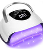 220W LED Nail Lamp – Fast-Curing Gel Nail Dryer with 57 Lamp Beads, 4 Timer Settings, Professional UV Light for Home & Salon Nail Art, White
