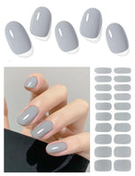 Semi Cured Gel Nail Strips (Clear), Transparent, 20 Pcs Gel Nail Wraps, Stickers, UV Light Required, Salon Quality, Long Lasting