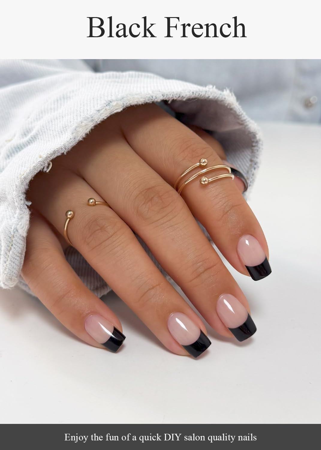 Black French Tip Nails