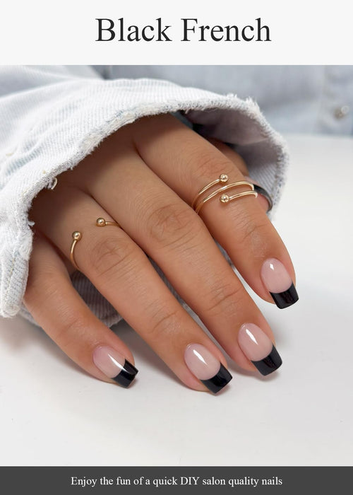 Black French Tip Nails