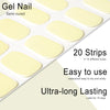 20pcs Semi Cured Gel Nail Strips, Real Nail Polish Art Stickers, Love Adhesive Full Wrap Gel Nail, Waterproof Gel Nail Wrap Stickers with Nail File and Stick（UV/LED Light Required）