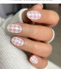 WHITE HOUNDSTOOTH NAILS