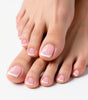 White french tip gel toe nails