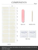 Semi Cured Gel Nail Strips (Clear), Transparent, 20 Pcs Gel Nail Wraps, Stickers, UV Light Required, Salon Quality, Long Lasting