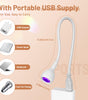 AORAEM Nail Lamp LED Nail Manicure Dryer Curing Light with Black Gooseneck and Clamp for Gel Nails