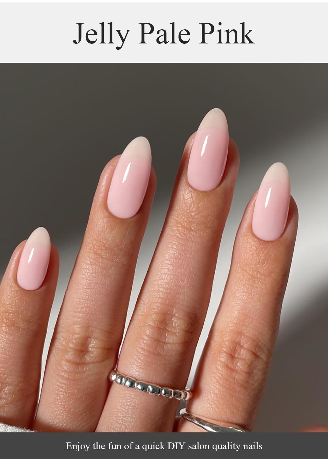 Semi Cured Gel Nail Strips (Clear), Transparent, 20 Pcs Gel Nail Wraps, Stickers, UV Light Required, Salon Quality, Long Lasting