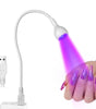 AORAEM Nail Lamp LED Nail Manicure Dryer Curing Light with Black Gooseneck and Clamp for Gel Nails