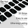 20pcs Semi Cured Gel Nail Strips, Real Nail Polish Art Stickers, Love Adhesive Full Wrap Gel Nail, Waterproof Gel Nail Wrap Stickers with Nail File and Stick（UV/LED Light Required）