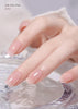 Semi Cured Gel Nail Strips (Clear), Transparent, 20 Pcs Gel Nail Wraps, Stickers, UV Light Required, Salon Quality, Long Lasting