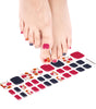 Flower Red toe nails