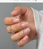White Glitter Tip Nails