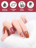 EBANKU Cured Gel Nail Strips, 20Pcs Red Glitter Gradient Gel Nail Polish Stickers for Women Girls, Salon Quality Gel Nail Wraps with Nail File and Stick （UV/LED Lamp Required）