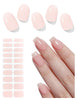 Semi Cured Gel Nail Strips (Clear), Transparent, 20 Pcs Gel Nail Wraps, Stickers, UV Light Required, Salon Quality, Long Lasting