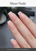 Semi Cured Gel Nail Strips (Clear), Transparent, 20 Pcs Gel Nail Wraps, Stickers, UV Light Required, Salon Quality, Long Lasting